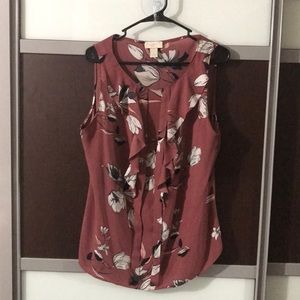 Sleeveless Blouse with floral print